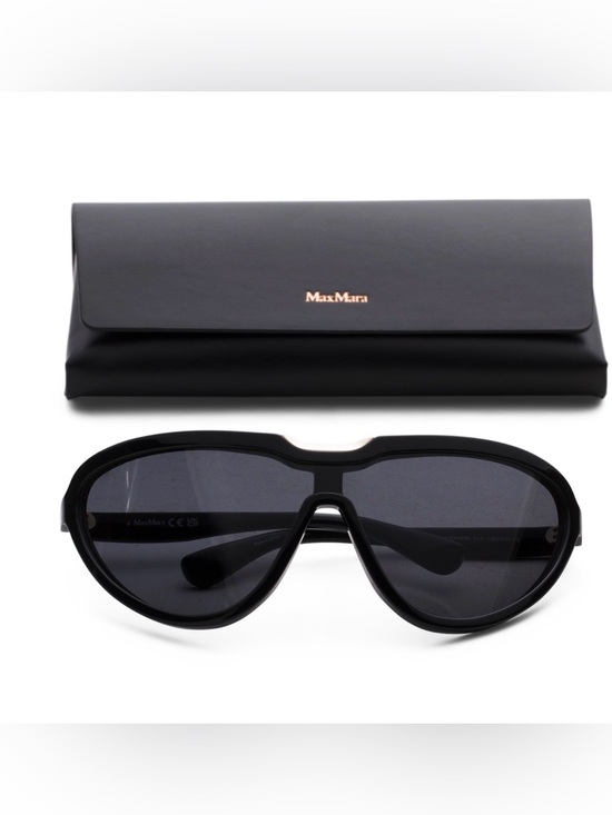MaxMara Accessories - MAX MARA 139mm wrap shield oversized sunglasses